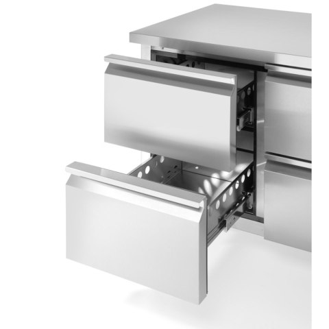 Stół chłodniczy z 4 szufladami i agregatem bocznym nierdzewny Profi Line 280 l - Hendi 233764 ARKTIC
