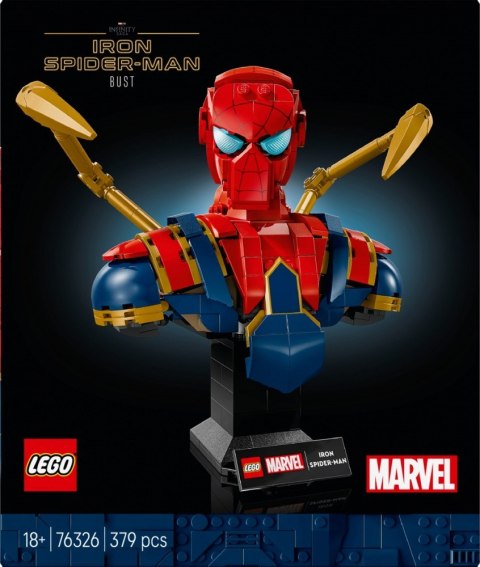 Klocki Super Heroes 76326 Popiersie Iron Spider-Mana LEGO