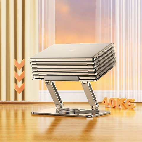 ZESTAW Podstawka pod laptopa aluminiowa 360 + podstawka do smartfona - srebrna WOZINSKY