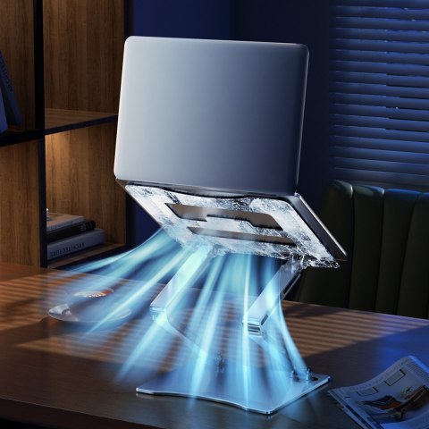 ZESTAW Podstawka pod laptopa aluminiowa + podstawka do smartfona - srebrna WOZINSKY