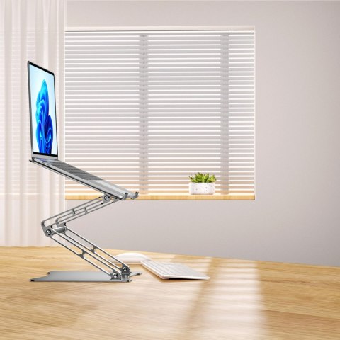 ZESTAW Podstawka pod laptopa aluminiowa + podstawka do smartfona - srebrna WOZINSKY