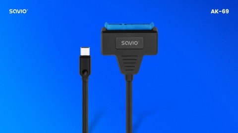 Adapter USB-C 3.1 Gen 1 (M) - SATA (F) do dysków 2.5 cala, AK-69 Savio