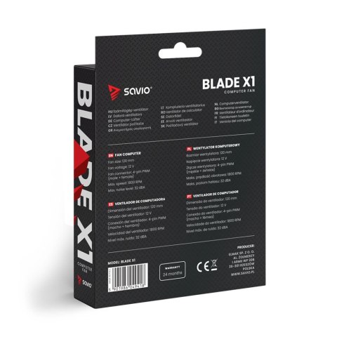 Wentylator BLADE 120mm 4-pin PWM Savio