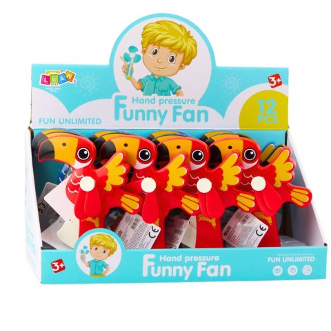 Wiatraczek Wentylator Ręczny Mechaniczny Dla Dzieci Tukan Mix LEAN TOYS