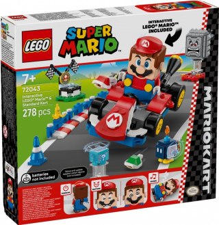 Klocki Super Mario 72043 Mario Kart - Interaktywna figurka LEGO Mario i Standard Kart LEGO