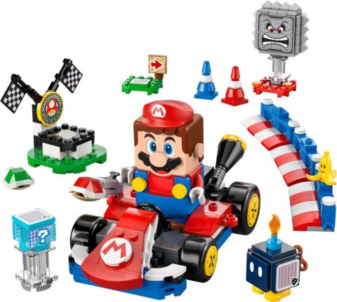 Klocki Super Mario 72043 Mario Kart - Interaktywna figurka LEGO Mario i Standard Kart LEGO