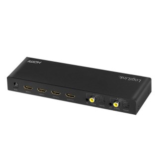 Switch 4x2 HDMI, 4K 60Hz, z pilotem LogiLink
