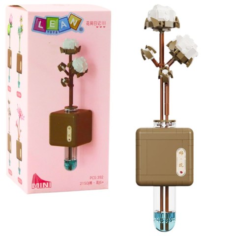 Klocki Konstrukcyjne Gałązka Kwiat Bawełny W Fiolce 392 el. LEAN Toys