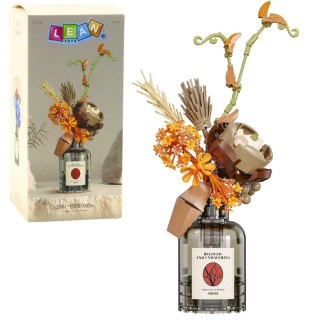 Klocki Konstrukcyjne Jesienny Bukiet Kwiatów W Wazonie Beżowo-Brązowy 362el LEAN Toys