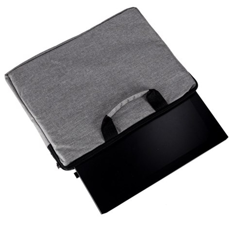 Torba na laptopa 15,6 cali na ramię teczka biznesowa damska męska szara Kik Sp. z o. o. Sp. k.