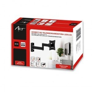 Uchwyt do TV LCD/LED 10-27" 15KG AR-82 regulacja pion/poziom 28cm ART