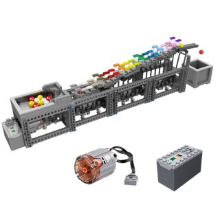 Klocki Konstrukcyjne Tor Na Kulki Z Silnikiem Elektrycznym 1038 el. LEAN Toys