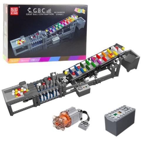 Klocki Konstrukcyjne Tor Na Kulki Z Silnikiem Elektrycznym 1281 el. LEAN Toys