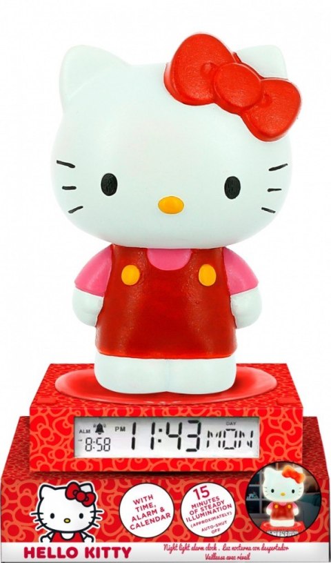 Lampka 3D z budzikiem Hello Kitty Kids Euroswan