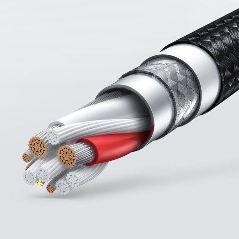 Kabel przewód w oplocie USB-A - iPhone Lightning MFi 2m - czarny UGREEN