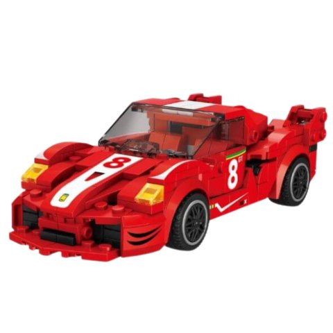Klocki Konstrukcyjne Auto Robot 2w1 Czerwony Napęd 341 el. LEAN Toys