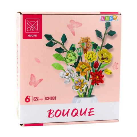 Klocki Konstrukcyjne Dekoracyjny Bukiet Kwiaty Kolorowe 827 el. LEAN Toys