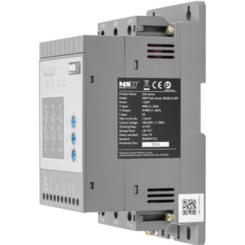 Soft starter do łagodnego rozruchu silników 3 A 1.5 kW 400 / 100-240 V MSW