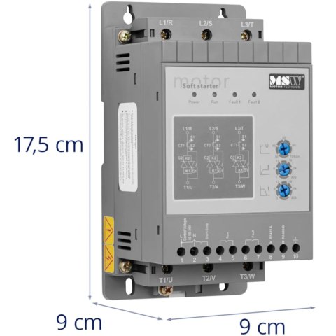 Soft starter do łagodnego rozruchu silników 3 A 1.5 kW 400 / 100-240 V MSW