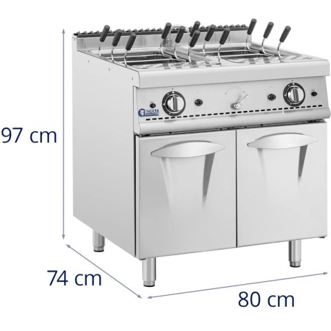 Warnik do makaronu makaroniarka na gaz propan butan / LPG / ziemny 4 x 4 kW Royal Catering