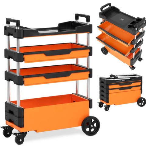 Wózek warsztatowy montażowy z regulacją wysokości 2 szuflady 69 x 38.4 x 95.7 cm MSW