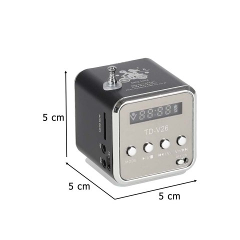 Radio akumulatorowe przenośne głośnik Bluetooth LCD TD-V26 Kik Sp. z o. o. Sp. k.