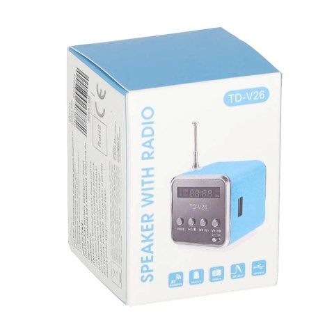 Radio akumulatorowe przenośne głośnik Bluetooth LCD TD-V26 Kik Sp. z o. o. Sp. k.