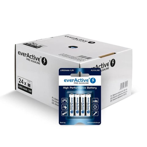 Baterie LR03/AAA pro alkaline display handlowy 96 szt. EverActive