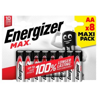 Baterie alkaliczne LR6/AA MAX blister 8 sztuk Energizer