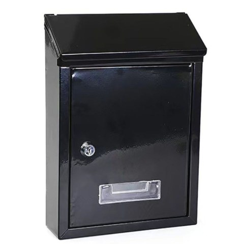 Skrzynka Pocztowa Na Listy Stal Ocynkowana Czarna 26,5x18,5x6,5cm LEAN