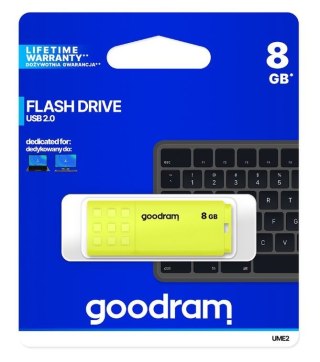 Pendrive UME2 8GB USB 2.0 żółty GOODRAM