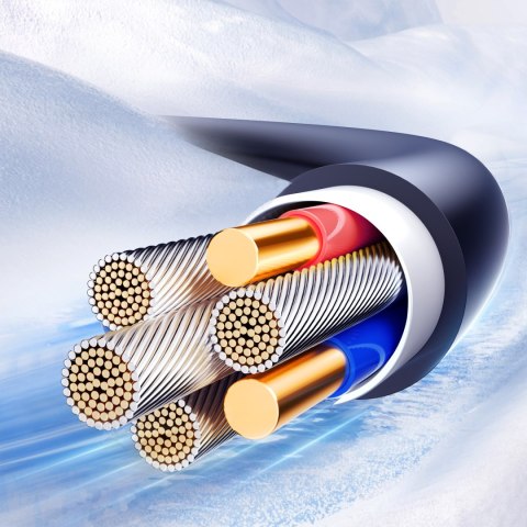 Kabel przewód spiralny USB-A - USB-C Crystal-Clear Series 3A 1.5m - czarny JOYROOM