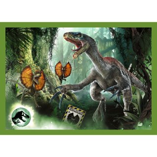 Puzzle - 4w1 (12, 15, 20, 24) - Groźne dinozaury - Universal Jurassic World - Trefl 34607 Trefl Puzzle