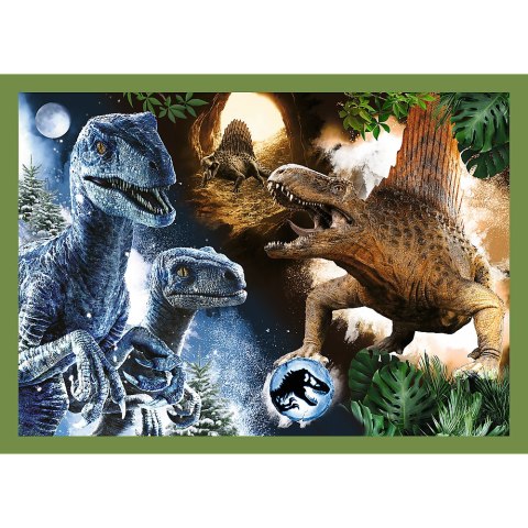 Puzzle - 4w1 (12, 15, 20, 24) - Groźne dinozaury - Universal Jurassic World - Trefl 34607 Trefl Puzzle