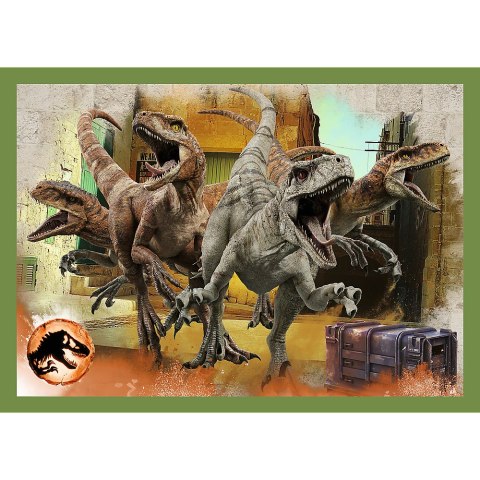 Puzzle - 4w1 (12, 15, 20, 24) - Groźne dinozaury - Universal Jurassic World - Trefl 34607 Trefl Puzzle