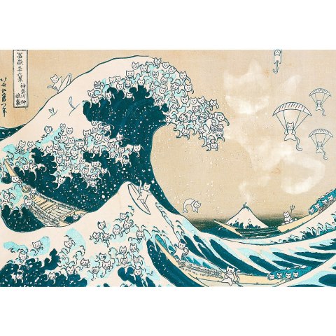 Puzzle - 500 - Wielka kocia fala - Trefl 37537 Trefl Puzzle