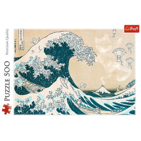 Puzzle - 500 - Wielka kocia fala - Trefl 37537 Trefl Puzzle