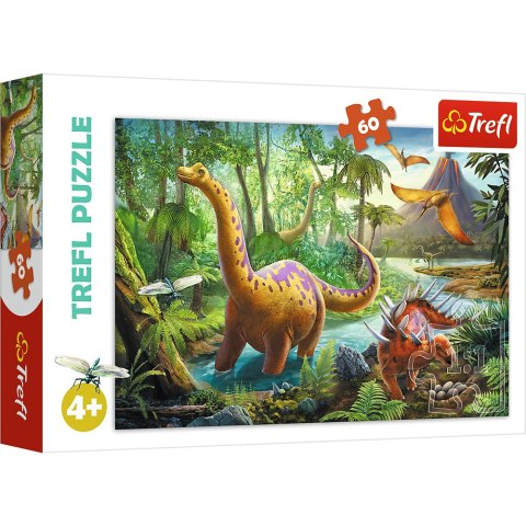 Puzzle - 60 - Wędrówka dinozaurów - Trefl 17319 Trefl Puzzle