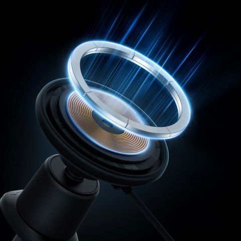 Uchwyt samochodowy na iPhone z ładowarką indukcyjną 15W na kratkę nawiewu - czarny BASEUS