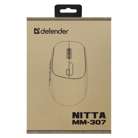 Mysz bezprzewodowa NITTA MM-307 RF+BT 1600DPI 6P biała Defender