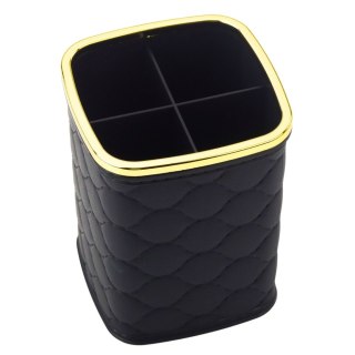 Organizer Pojemnik Na Pędzle Cztery Przegrody Czarny 12 x 9,5cm LEAN