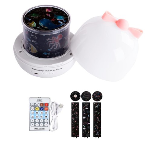 Projektor Gwiazd Dla Dzieci Lampka Nocna 6 Wymiennych Projekcji LEAN Toys