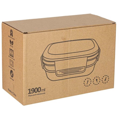 Lunch box śniadaniówka pudełko śniadaniowe z przegródkami dzielone 1900ml pomarańczowe Kik Sp. z o. o. Sp. k.