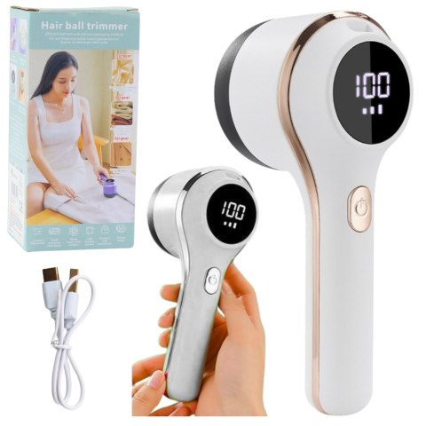 Elektryczna Golarka Do Tkanin Ubrań 3 Tryby Prędkości Biała LEAN