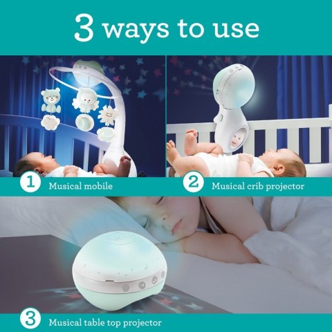 Infantino Muzyczna karuzelka 3w1 zielona B-kids