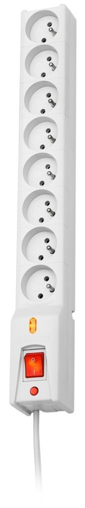 Listwa przeciwprzepięciowa LX 810, 1L, 5,0m, szara Lestar