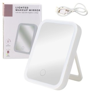Lusterko Podświetlane LED 3 Tryby Oświetlenia Kąt Nachylenia 90° Białe LEAN