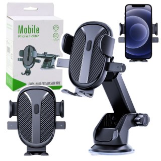 Mocny Uchwyt Samochodowy Na Szybę Kokpit Kratki Czarny LEAN