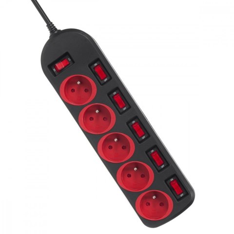 Listwa zasilająca MCE204 5 gniazd z włącznikami Maclean