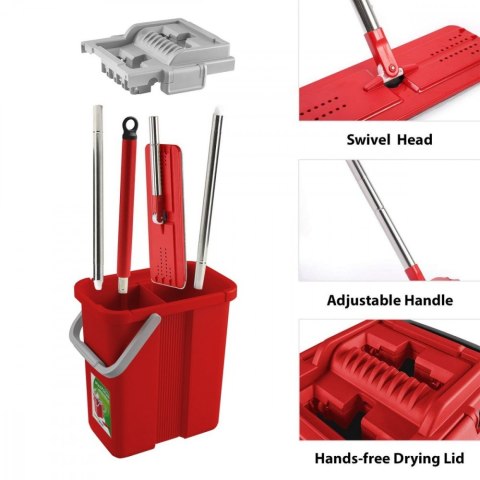 Mop płaski z wiadrem i wyciskaczem GB850 GreenBlue